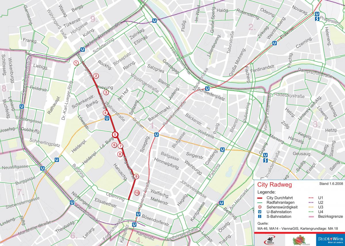 Wien sykkel kart