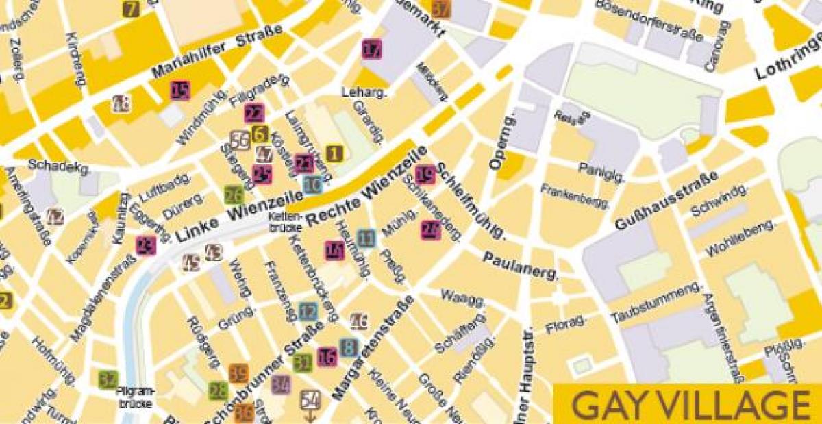 Kart av homofile Wien