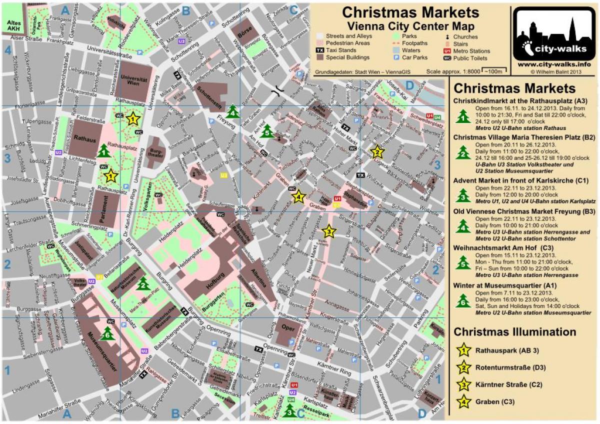 Kart over Wien christmas market