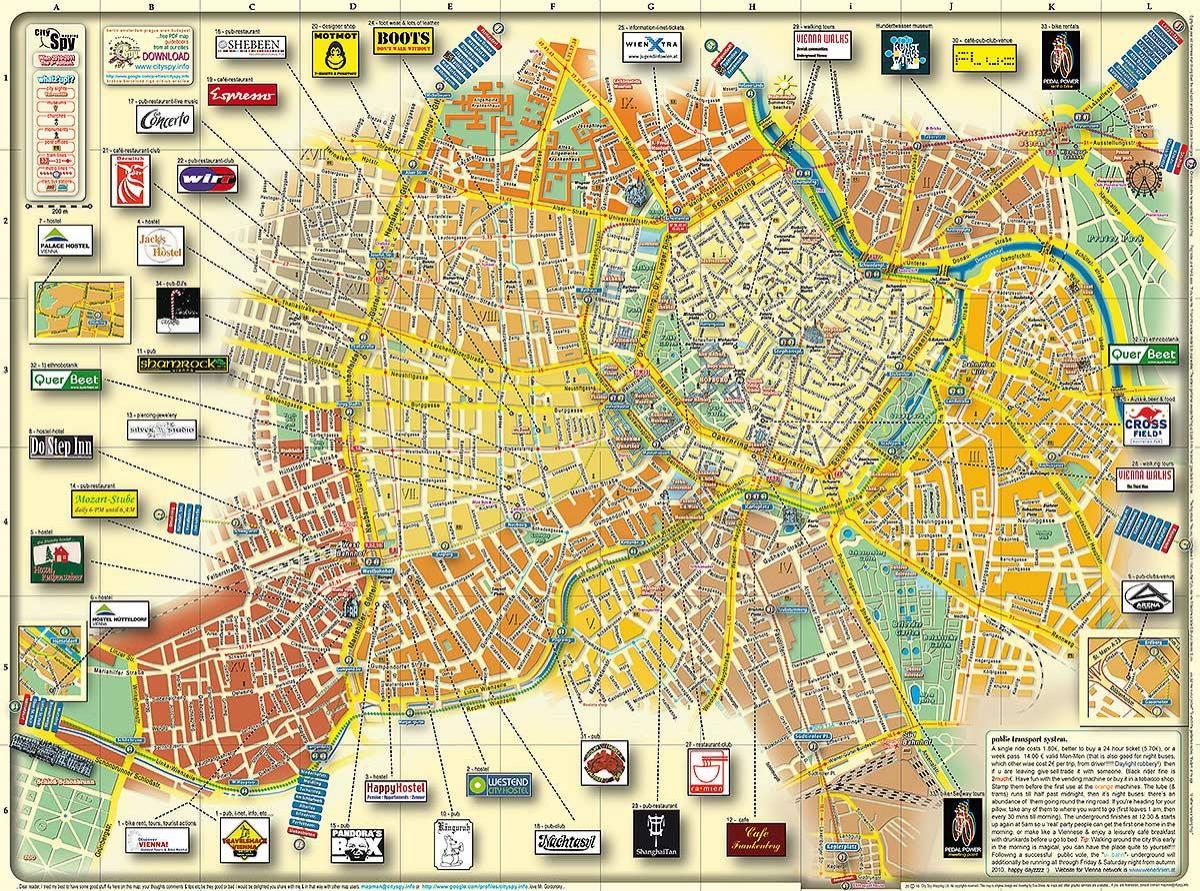 Wien, Østerrike city-kart