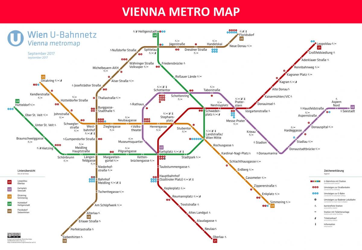 Kart over Wien metro-app