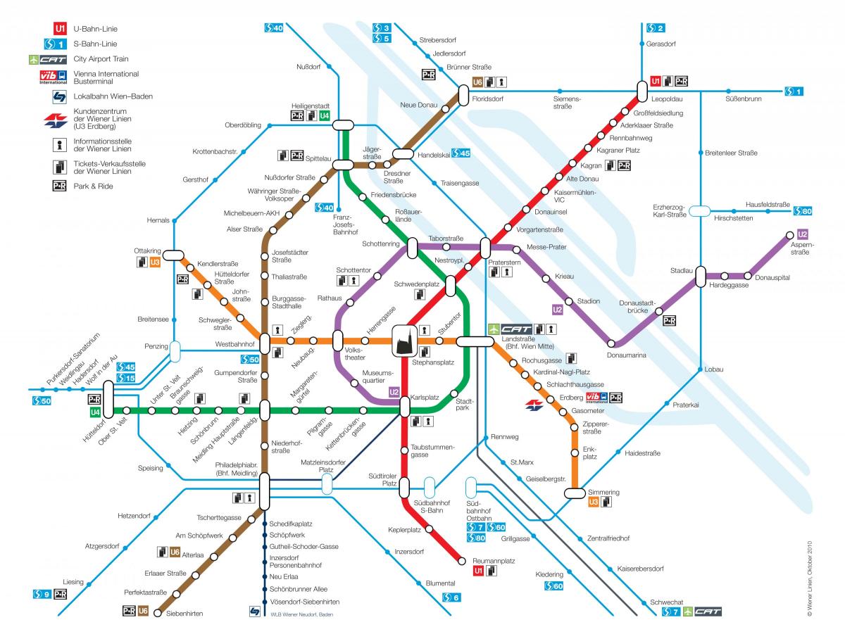 Kart over Wien transitt