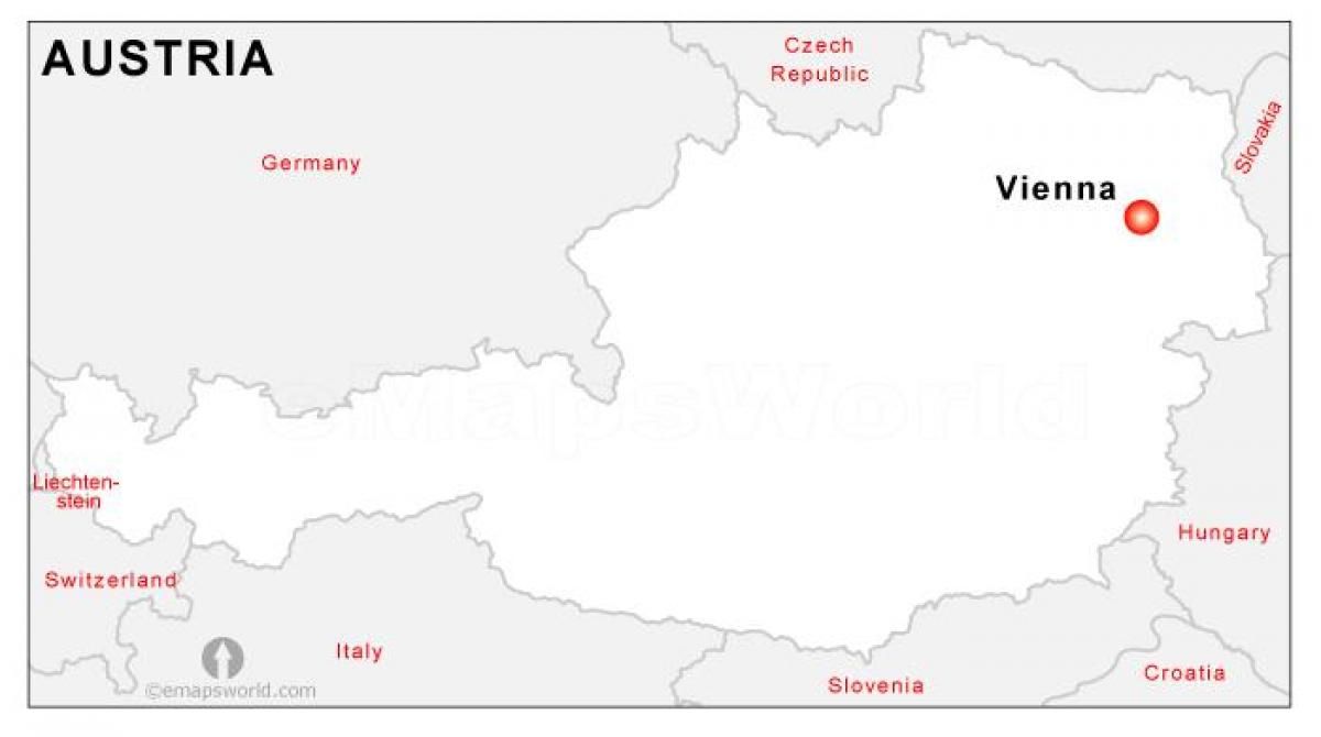 Kart over Østerrike kapital