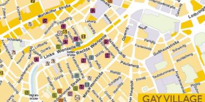 Kart av homofile Wien