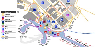 Kart over Wien flyplass reisemål