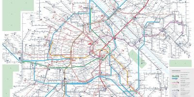 Kart over Wien offentlig transport system