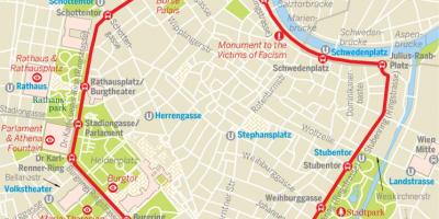 Wien ring trikk rute kart