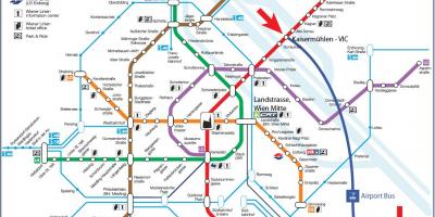 Kart over Wien s7 tog