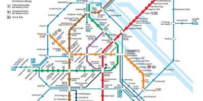 Wien, Østerrike metro kart