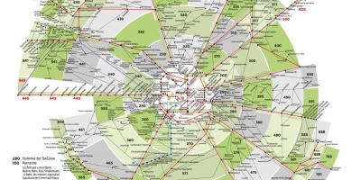 Kart over Wien t-sone 100